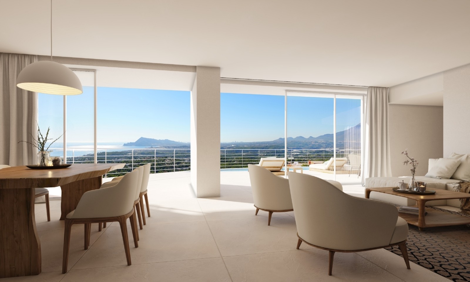 Villas de luxe avec intérieurs spacieux et vues panoramiques sur la mer à Altea 13