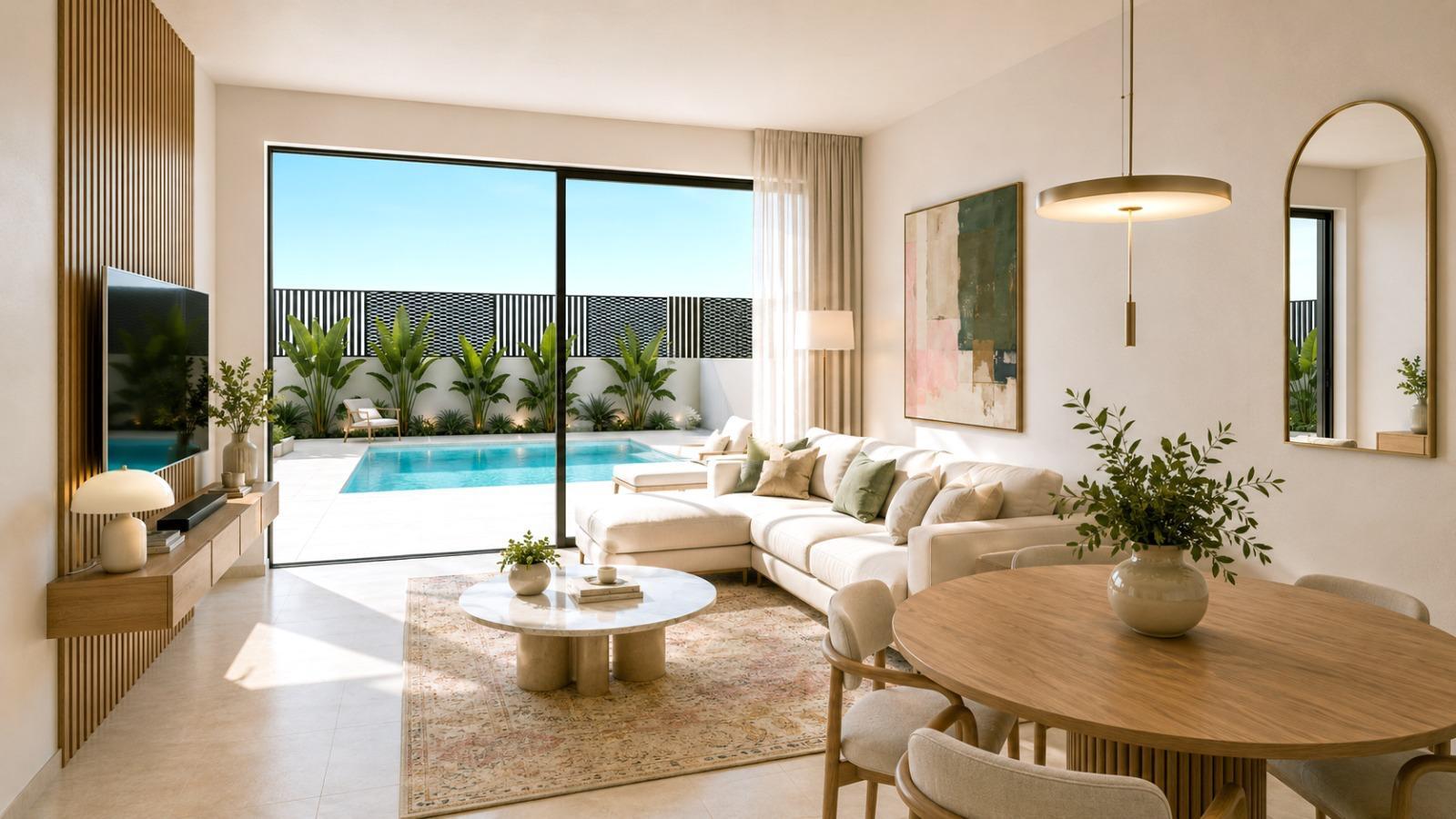 Nieuwbouwwoningen (halfvrijstaand) in het Santa Rosalia Lake and Life Resort, Murcia 7