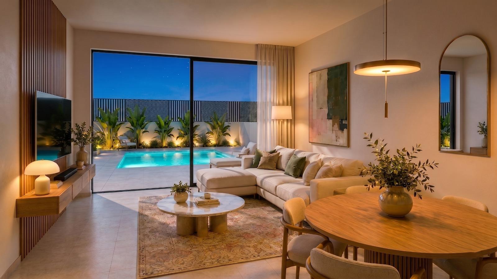 Nieuwbouwwoningen (halfvrijstaand) in het Santa Rosalia Lake and Life Resort, Murcia 8