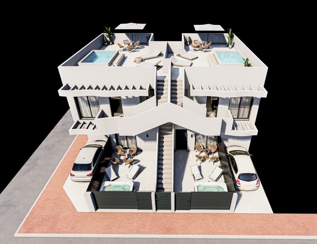 Nieuwbouwwoningen in boetiekstijl in San Pedro del Pinatar, op slechts 800 meter van het strand