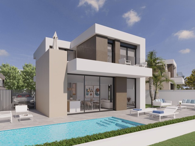 Nieuw gebouwde villa's aan de golfbaan in Roda Golf met privézwembad