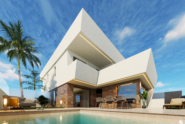 Nieuwbouwwoningen in San Pedro del Pinatar met privézwembad
