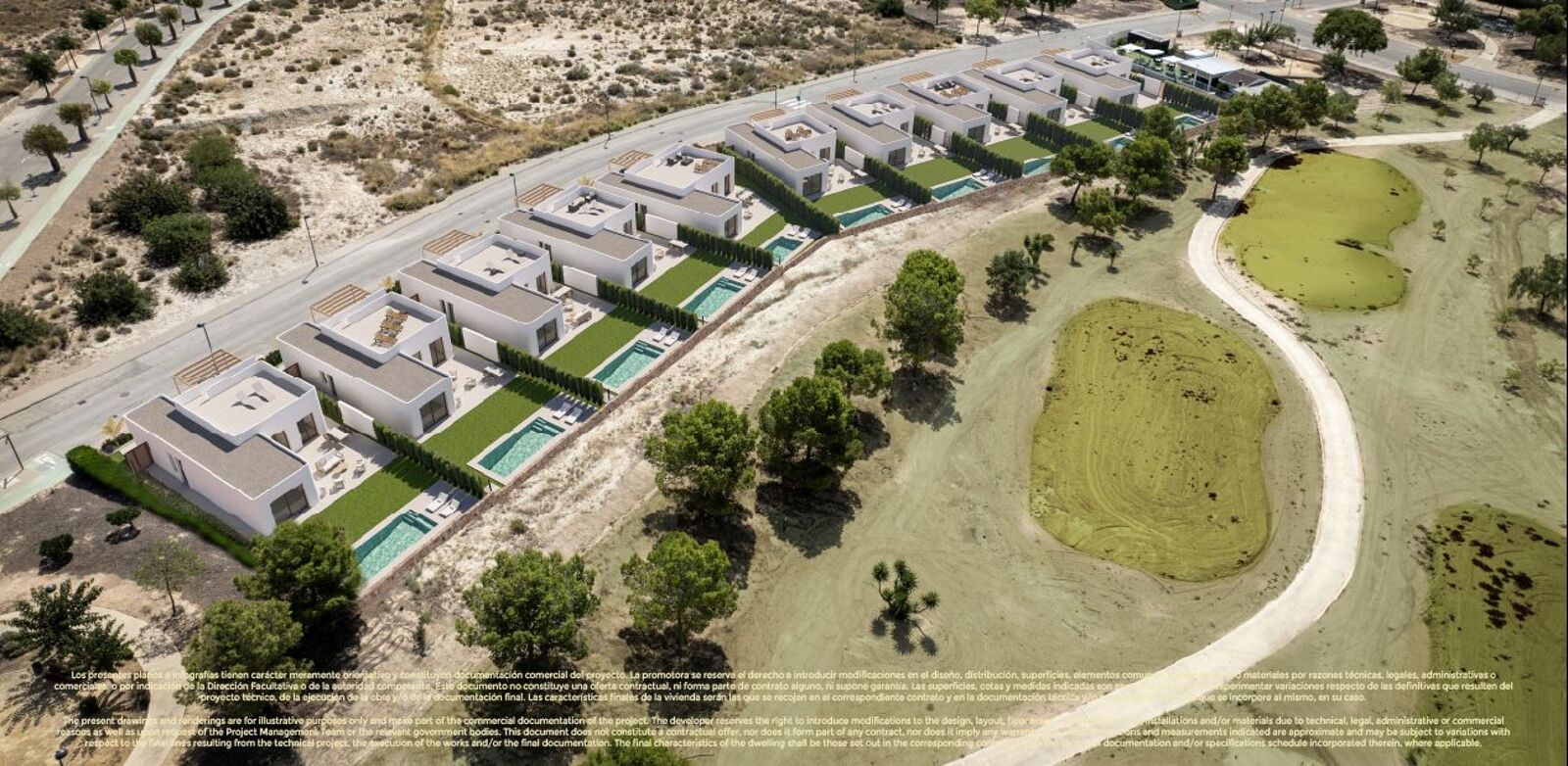 Nieuwbouwwilla’s met uitzicht op de golfbaan en privézwembaden in Corvera Hills, Murcia 7